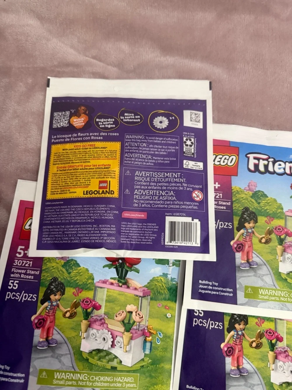 LEGO Friends Flower Stand with Roses Paper Bag 30721 (SEALED) (lot of 25) - Picture 6 of 7